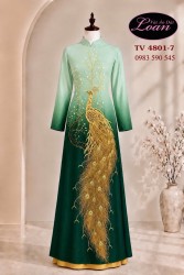Vải áo dài kết chim công cao cấp