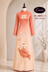 Vải áo dài kết hoa sen cao cap