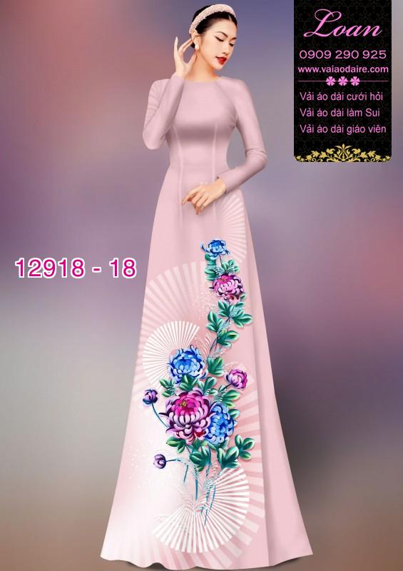 Vải áo dài hoa in 3D