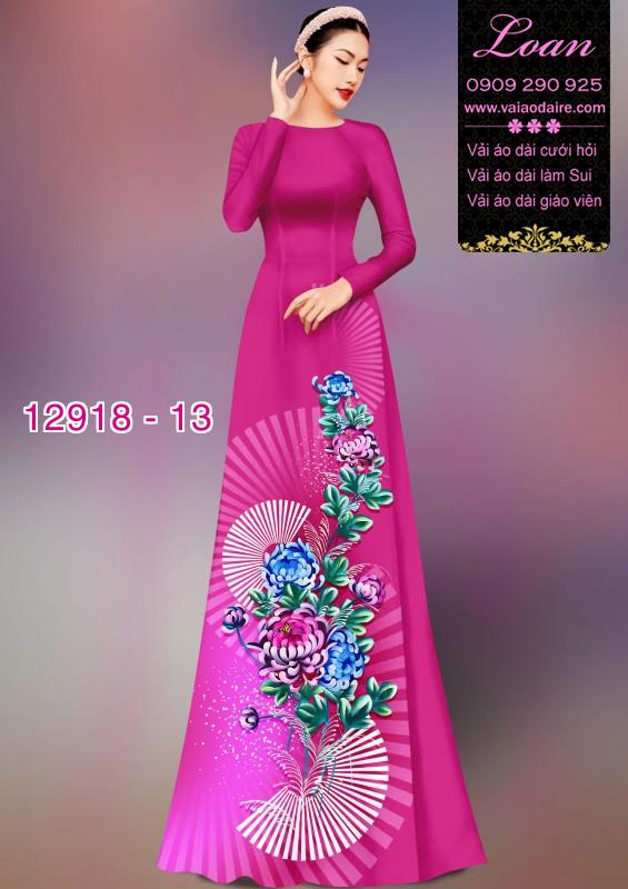 Vải áo dài hoa in 3D