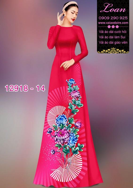 Vải áo dài hoa in 3D