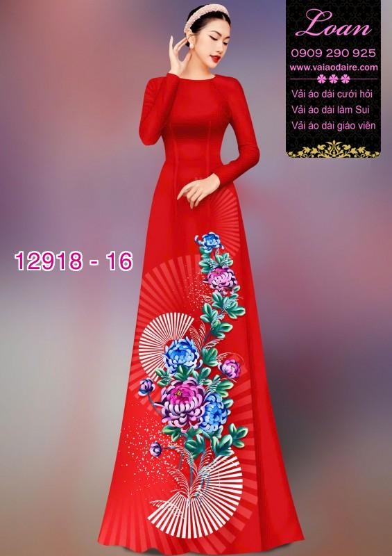 Vải áo dài hoa in 3D