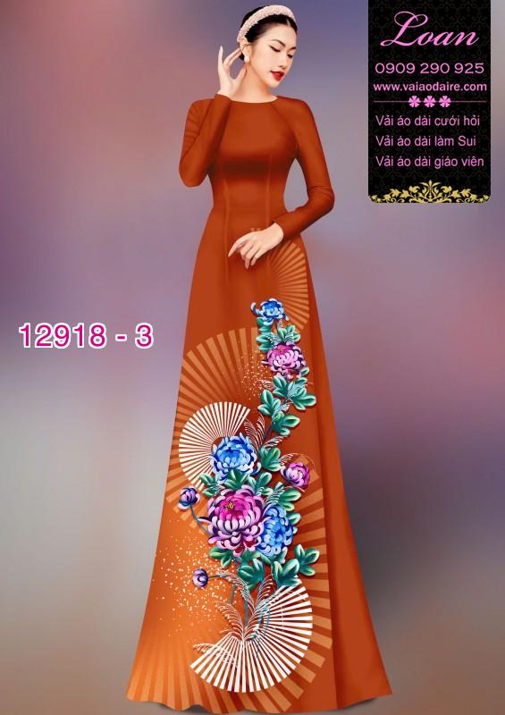 Vải áo dài hoa in 3D