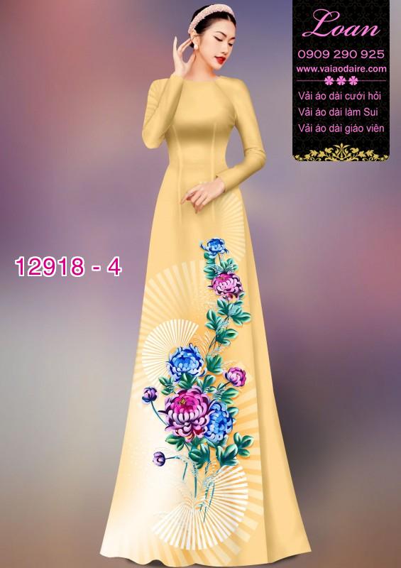 Vải áo dài hoa in 3D