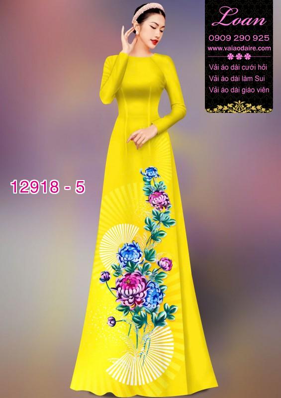 Vải áo dài hoa in 3D