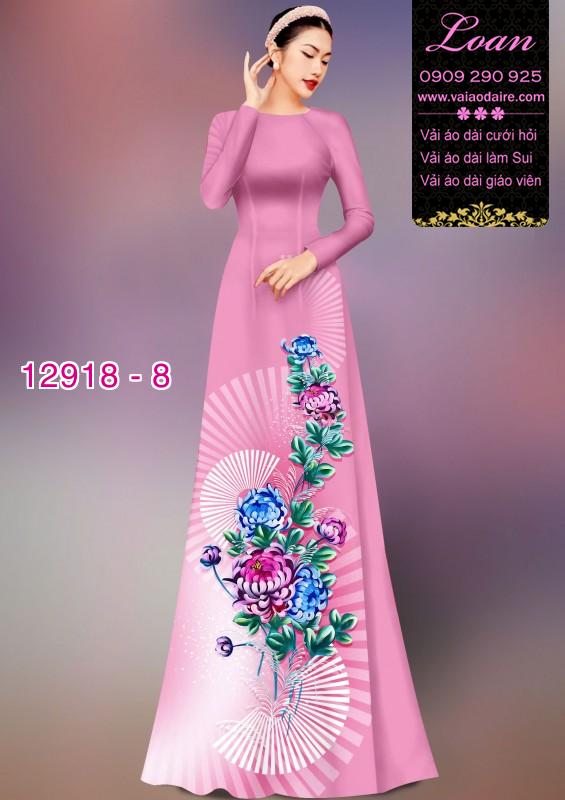 Vải áo dài hoa in 3D