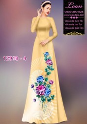 Vải áo dài hoa in 3D