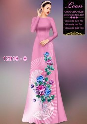 Vải áo dài hoa in 3D