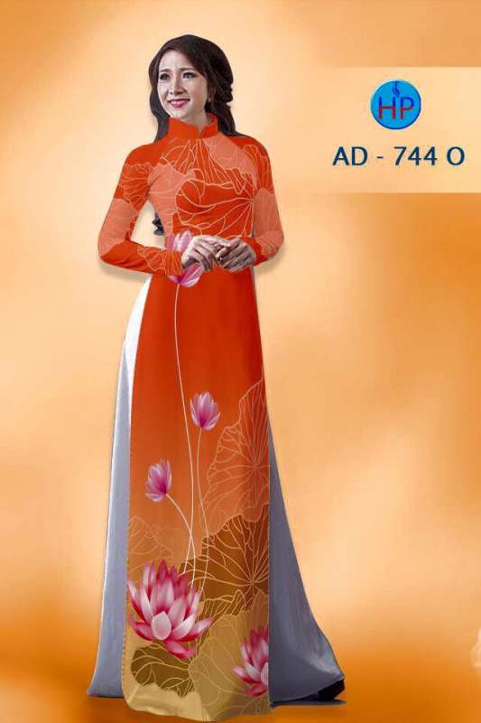 Vải áo dài Hoa Sen 3D