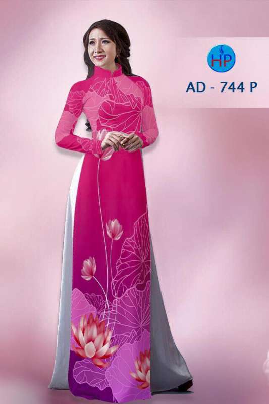 Vải áo dài Hoa Sen 3D