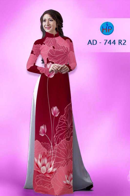 Vải áo dài Hoa Sen 3D