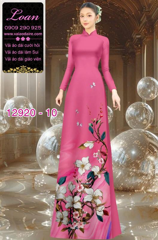 Vải áo dài hoa in 3D