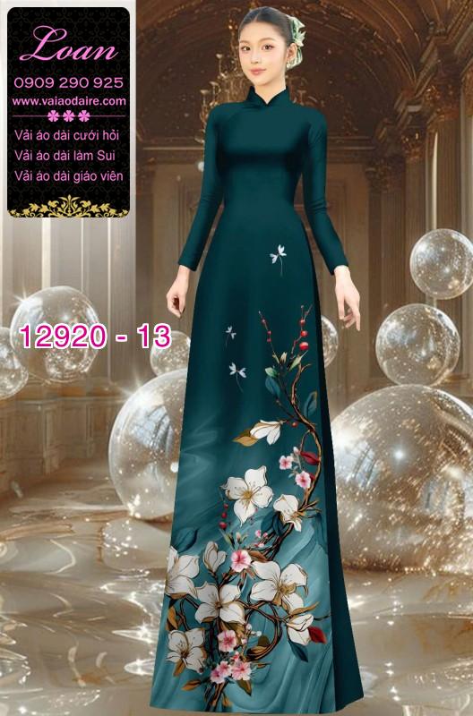 Vải áo dài hoa in 3D