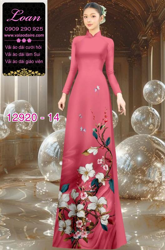 Vải áo dài hoa in 3D