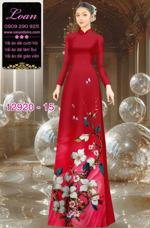 Vải áo dài hoa in 3D