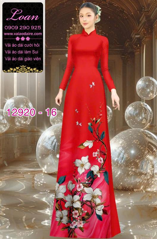 Vải áo dài hoa in 3D