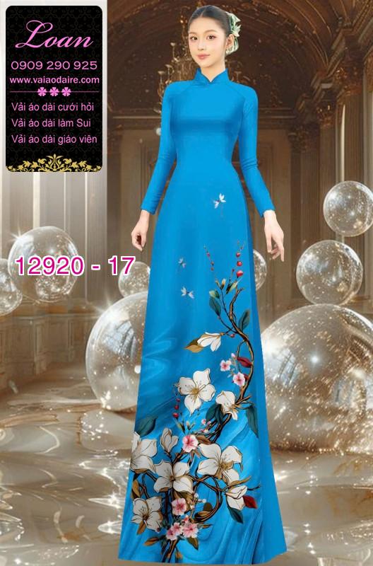 Vải áo dài hoa in 3D