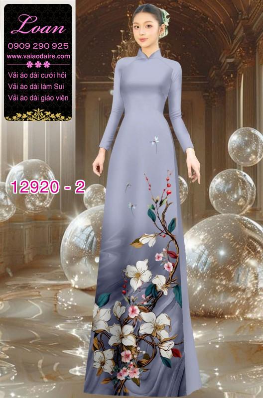 Vải áo dài hoa in 3D