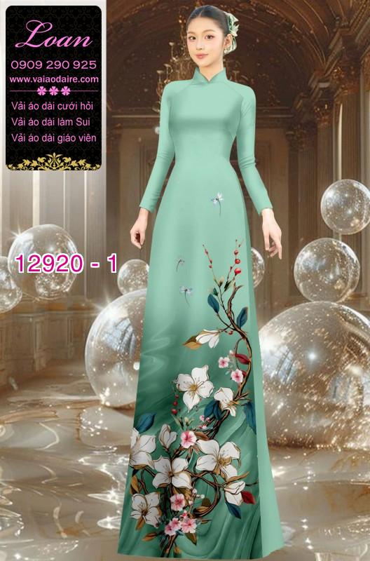 Vải áo dài hoa in 3D