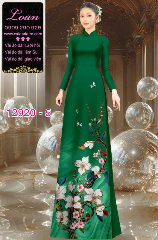 Vải áo dài hoa in 3D