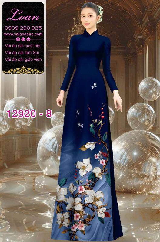 Vải áo dài hoa in 3D