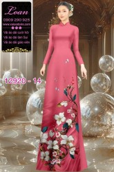 Vải áo dài hoa in 3D
