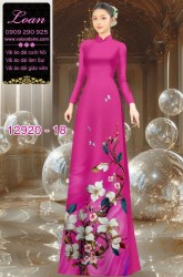 Vải áo dài hoa in 3D