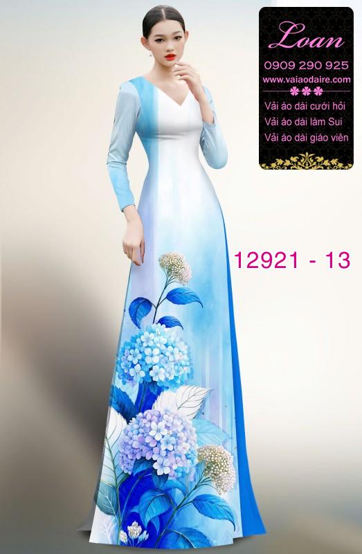 Vải áo dài hoa in 3D