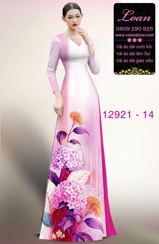 Vải áo dài hoa in 3D