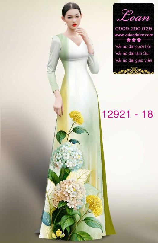 Vải áo dài hoa in 3D