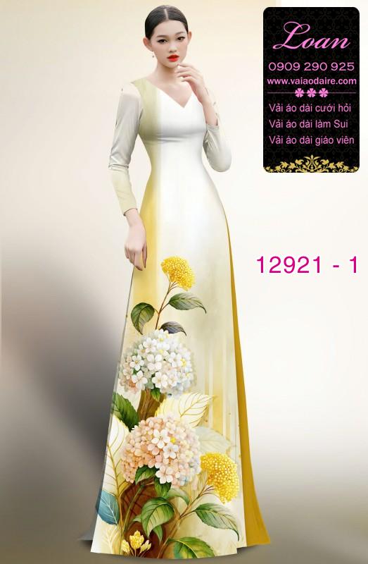 Vải áo dài hoa in 3D