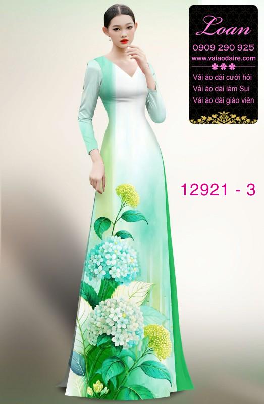 Vải áo dài hoa in 3D
