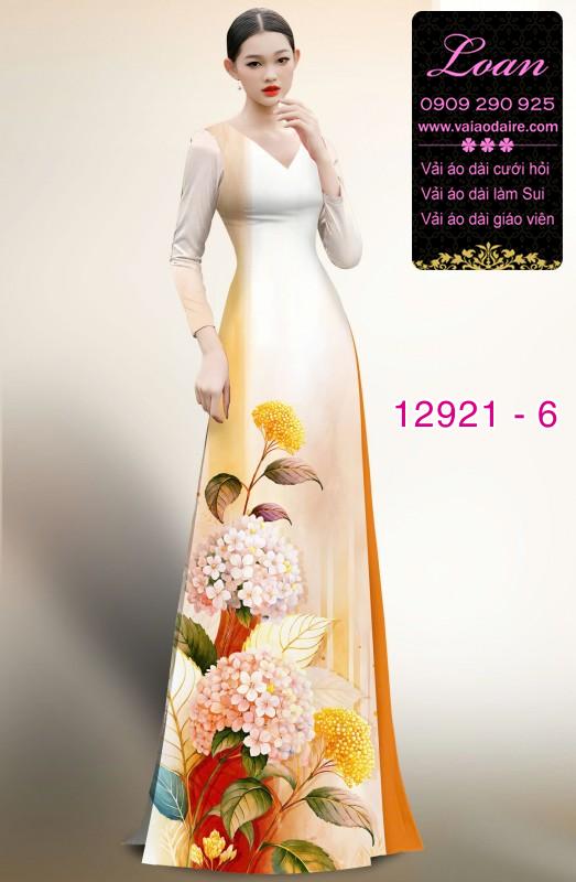 Vải áo dài hoa in 3D