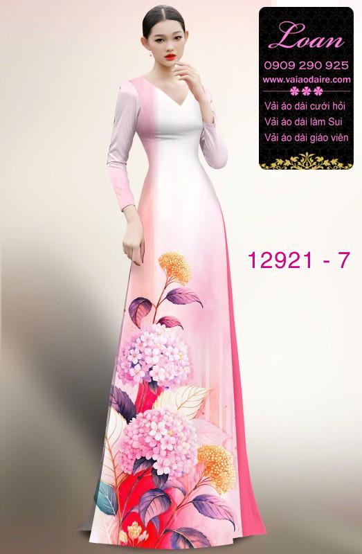 Vải áo dài hoa in 3D