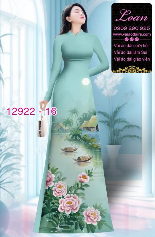 Vải áo dài hoa in 3D