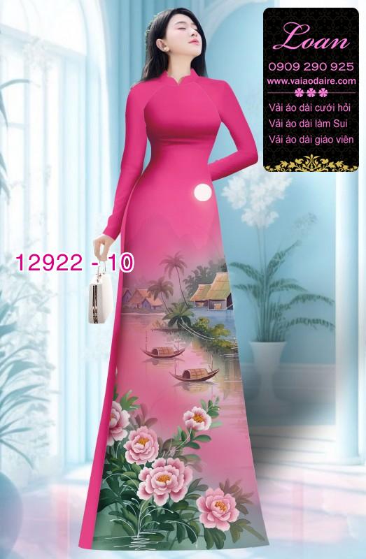 Vải áo dài hoa in 3D