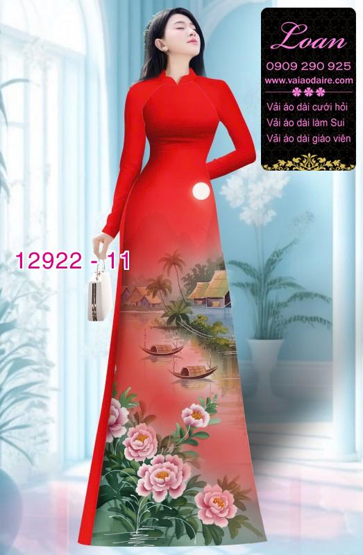 Vải áo dài hoa in 3D