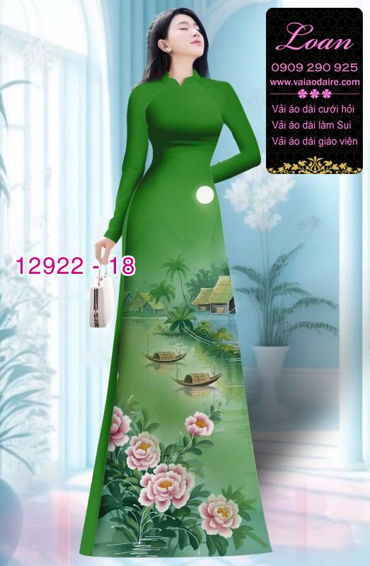 Vải áo dài hoa in 3D
