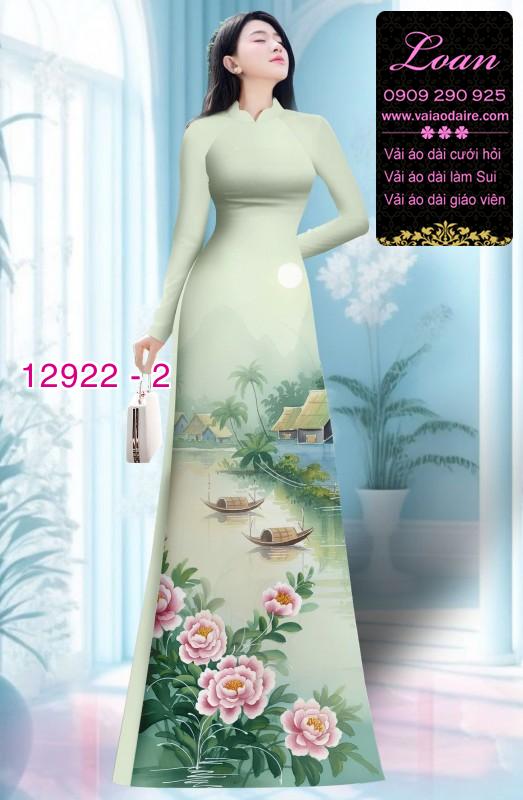 Vải áo dài hoa in 3D