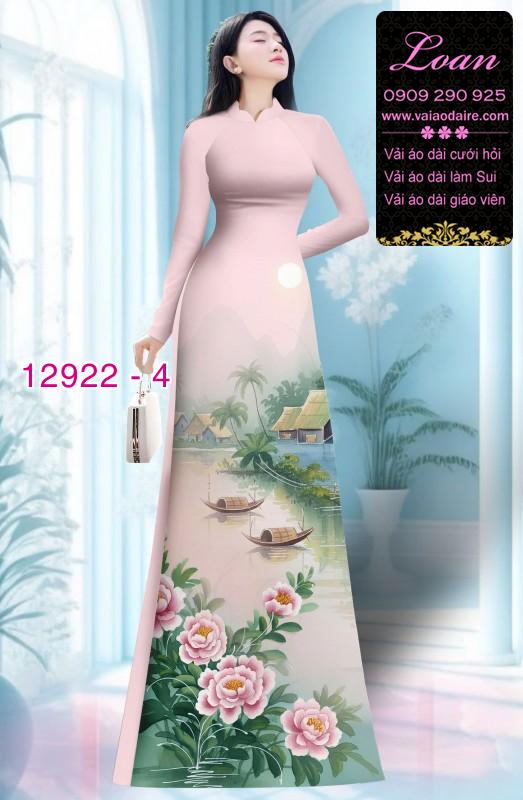 Vải áo dài hoa in 3D