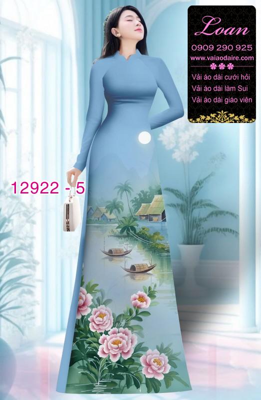 Vải áo dài hoa in 3D
