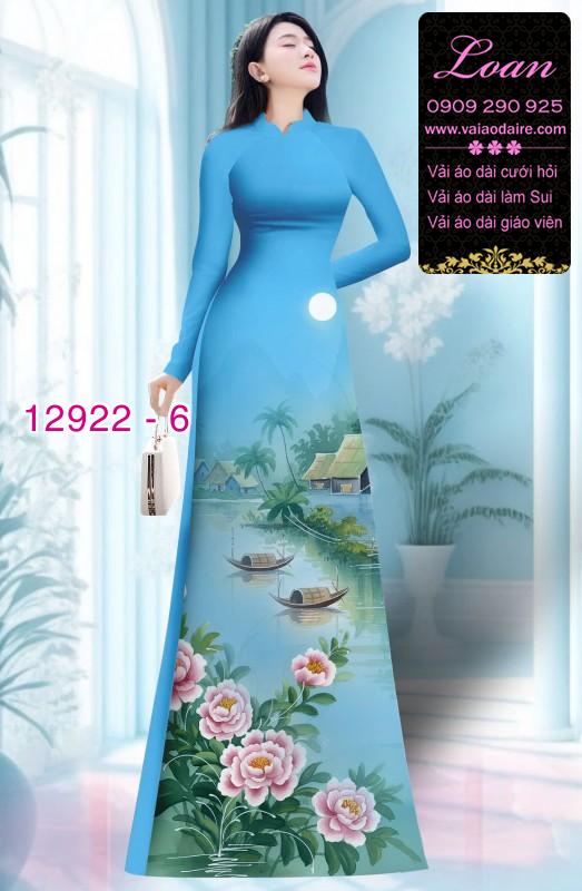 Vải áo dài hoa in 3D