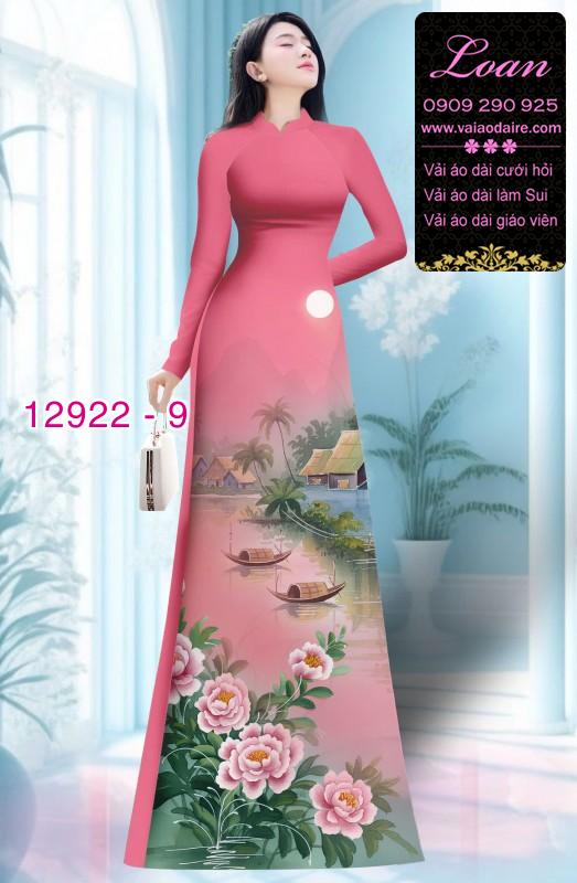 Vải áo dài hoa in 3D