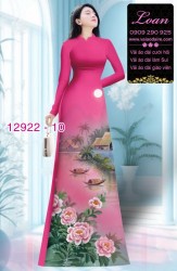 Vải áo dài hoa in 3D