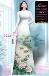 Vải áo dài hoa in 3D