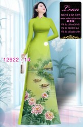 Vải áo dài hoa in 3D