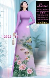 Vải áo dài hoa in 3D