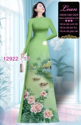 Vải áo dài hoa in 3D