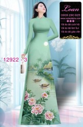 Vải áo dài hoa in 3D