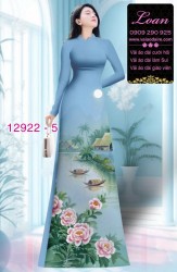 Vải áo dài hoa in 3D